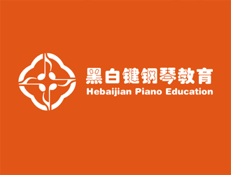 譚家強的黑白鍵鋼琴教育logo設(shè)計