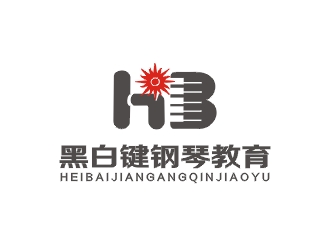 鄭國麟的黑白鍵鋼琴教育logo設(shè)計