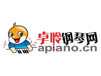 卓聆鋼琴網(wǎng)（apiano.cn）logo設計