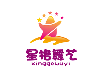 譚家強的星格舞藝培訓中心，以（星格舞藝）設計。logo設計