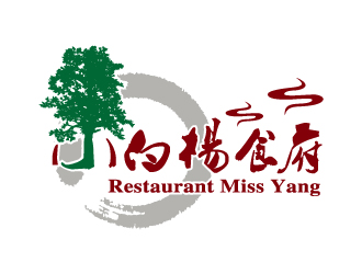 張曉明的Restaurant Miss Yang 小白楊食府logo設(shè)計(jì)