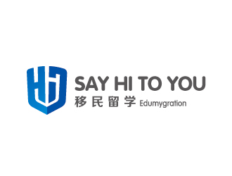 SAY HI TO YOU 留學(xué)移民logo設(shè)計(jì)