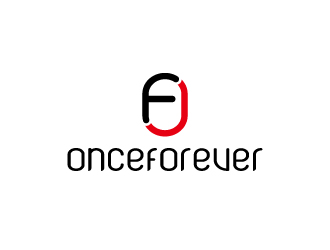 周金進(jìn)的英文：onceforever  +中文：萬(wàn)姿艾唯logo設(shè)計(jì)