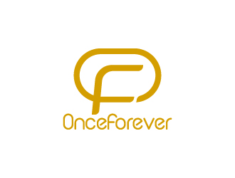 周金進(jìn)的英文：onceforever  +中文：萬姿艾唯logo設(shè)計(jì)