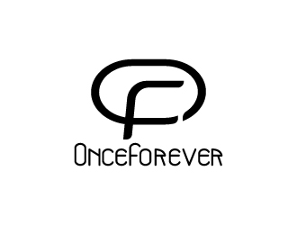 周金進(jìn)的英文：onceforever  +中文：萬(wàn)姿艾唯logo設(shè)計(jì)