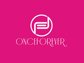 郭慶忠的英文：onceforever  +中文：萬姿艾唯logo設(shè)計(jì)