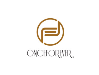 郭慶忠的英文：onceforever  +中文：萬姿艾唯logo設(shè)計(jì)