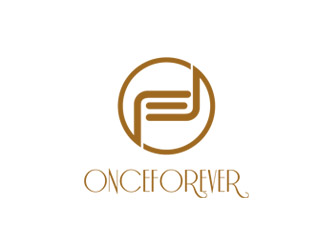 郭慶忠的英文：onceforever  +中文：萬姿艾唯logo設(shè)計(jì)