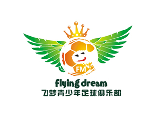 飛夢(mèng)青少年足球俱樂部（flying dream）logo設(shè)計(jì)