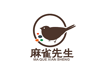 盛銘的麻雀先生logo設(shè)計