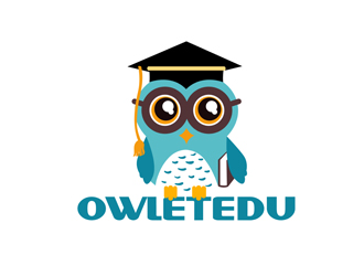 秦曉東的OwletEdu 卡通貓頭鷹logo設計