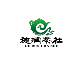 周金進的德潤茶社茶館logo設(shè)計