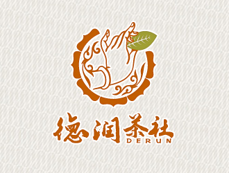 文大為的德潤茶社茶館logo設(shè)計