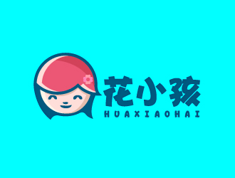 文大為的花小孩 甜品店logo設計