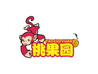 左永坤的桃果園 卡通logo設計logo設計