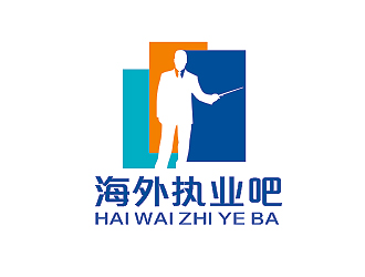 盛銘的海外執(zhí)業(yè)吧藍色圖形logologo設(shè)計