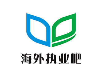 陳員員的海外執(zhí)業(yè)吧藍色圖形logologo設(shè)計