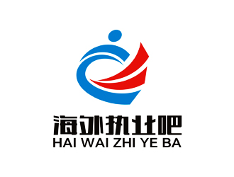 譚家強的海外執(zhí)業(yè)吧藍色圖形logologo設(shè)計