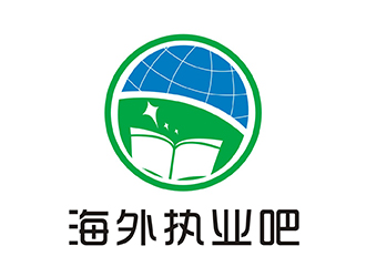 陳員員的海外執(zhí)業(yè)吧藍色圖形logologo設(shè)計