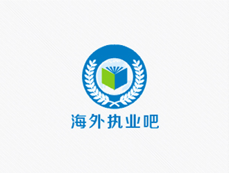 梁俊的海外執(zhí)業(yè)吧藍色圖形logologo設(shè)計