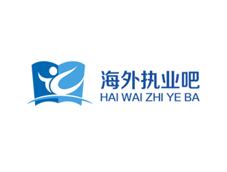 姚烏云的海外執(zhí)業(yè)吧藍色圖形logologo設(shè)計