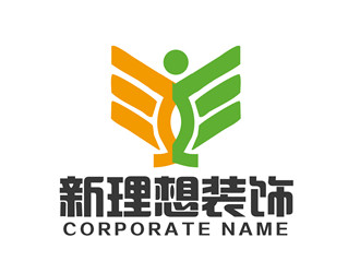 張青革的新理想裝飾工程有限公司logo設(shè)計