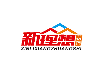 趙鵬的新理想裝飾工程有限公司logo設(shè)計