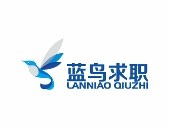 何嘉健的藍(lán)鳥求職logo設(shè)計