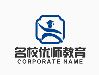 張青革的北京名校優(yōu)師教育科技有限公司logo設(shè)計(jì)