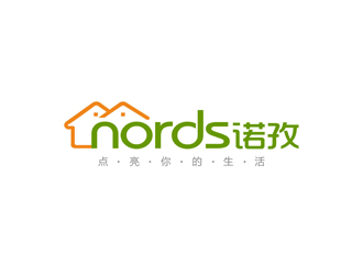 鄭國麟的nords/諾孜  宣傳語：點亮你的生活logo設(shè)計