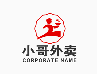 張青革的小哥私房菜外賣logo設(shè)計