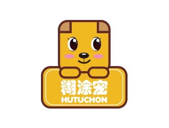 黃安悅的糊涂寵 hutuchonlogo設計