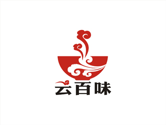 周都響的云百味快餐店祥云logologo設計