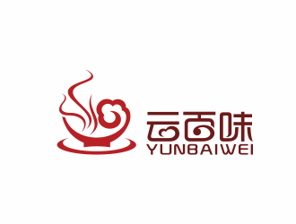 何嘉健的云百味快餐店祥云logologo設計