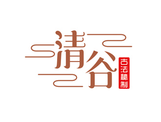 趙鵬的清谷芝麻粉印章字體logo設(shè)計