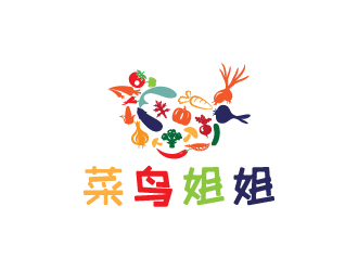 陳兆松的菜鳥姐姐食品快餐標(biāo)志logo設(shè)計