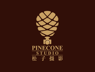 黃安悅的松子攝影PINECONE STUDIOlogo設(shè)計