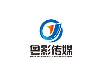 鐘炬的粵影傳媒有限公司標志logo設計