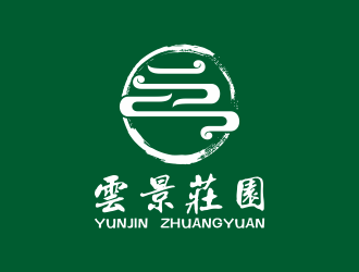 何嘉健的雲(yún)景莊園印章標(biāo)志logo設(shè)計(jì)