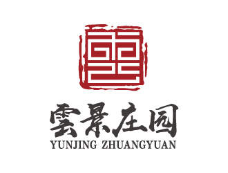 葉美寶的雲(yún)景莊園印章標(biāo)志logo設(shè)計