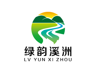 連杰的生態(tài)農(nóng)業(yè)品牌logo 山水元素logo設(shè)計(jì)