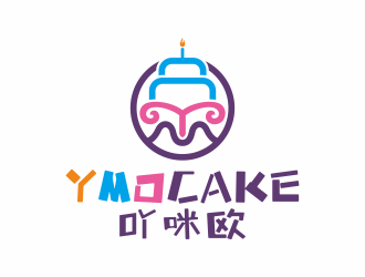 何嘉健的吖咪歐YMOCAKE蛋糕logo設(shè)計(jì)