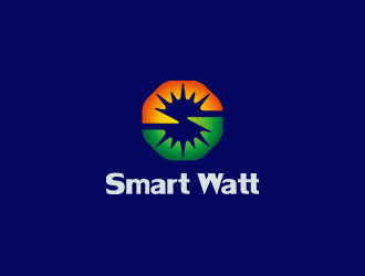 鐘炬的Smart Watt LED照明 英文logologo設(shè)計(jì)