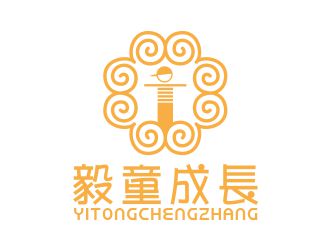 吳志超的毅童成長 兒童母嬰卡通商標logo設(shè)計