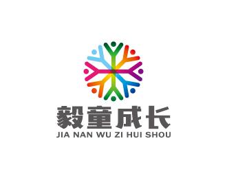 周金進的毅童成長 兒童母嬰卡通商標logo設(shè)計