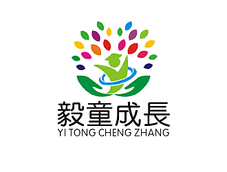 勞志飛的毅童成長 兒童母嬰卡通商標logo設(shè)計