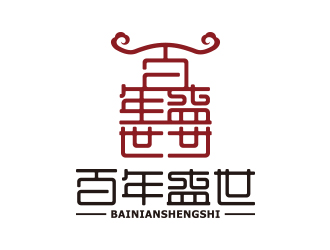 何敏的百年盛世古典家具印章風(fēng)格logologo設(shè)計(jì)