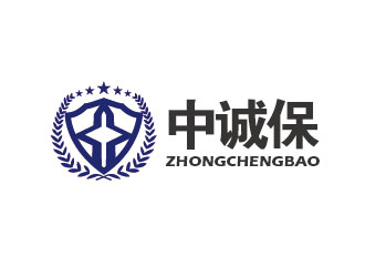 李賀的中誠保，圖形對稱logo設計