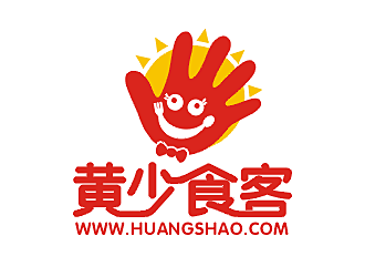 勞志飛的黃少食客 小吃吉祥物卡通標(biāo)志logo設(shè)計(jì)