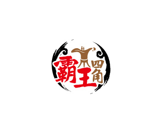 周金進(jìn)的霸王四角白酒logologo設(shè)計